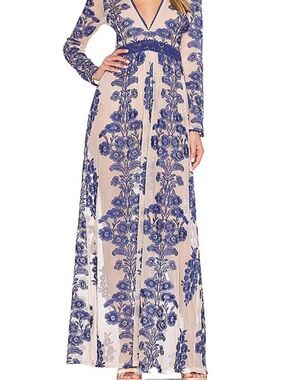for love and lemons megan maxi dress New! For Love And Lemons Megan Polka Dot Puff Sleeve Maxi Dress 2623 Dresses